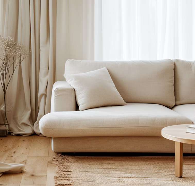 Sofa nach der Reinigung